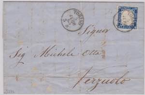 Storia Postale-15c. Tipo Sardegna, n.11, su ... 