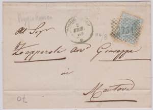 Storia Postale-1869- Numerale a  punti ... 