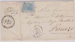 Storia Postale-1868-Sperimentali. Numerale a ... 