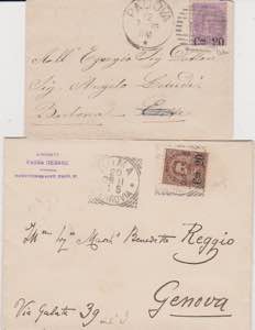 Storia Postale-Umberto I°-1890-Francobolli ... 
