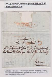 1806-SICILIA-Lettera da Lentini per Palermo, ... 