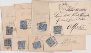 1901-Vitt.Em.III-19 lettere affrancate con ... 