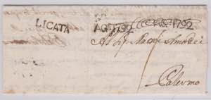 1792-SICILIA-Lineare piccolo nero di Licata ... 