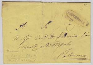 1854-SICILIA-Lettera da Troina (bollo ... 