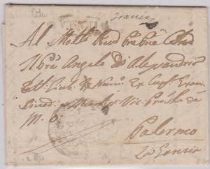 1854-SICILIA-Lettera FRANCA da Petralia ... 