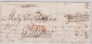 1784-SICILIA-Incoming mail da Cadice, via ... 