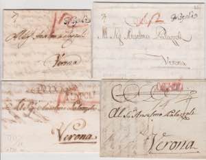 1764/1798-NAPOLI- 4 lettere da Napoli per ... 