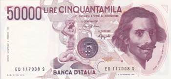 REPUBBLICA. Banca dItalia. 50000 ... 