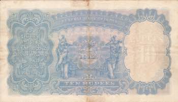 INDIA BRITANNICA. 10 rupees 1937. ... 