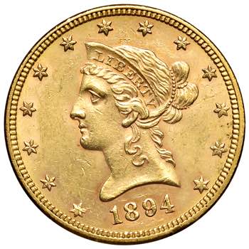 USA. 10 Dollari 1894 Liberty. AU ... 