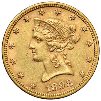 USA. 10 Dollari 1898 Liberty. AU ... 