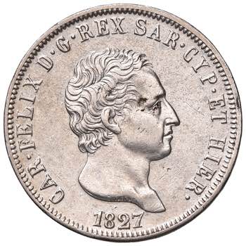 Carlo Felice (1821-1831). 5 lire ... 