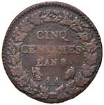 FRANCIA. Direttorio (1795-1799). 5 centimes ... 