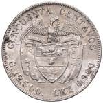 COLOMBIA. Repubblica. 50 Centavos 1913. AG ... 