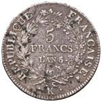 FRANCIA. Direttorio (1795-1799). 5 Franchi ... 