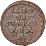 FRANCIA. Luigi XIV (1643-1715). Liard 1656 I ... 