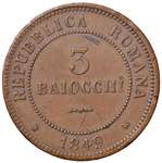 BOLOGNA. Repubblica Romana (1848-1849). 3 ... 