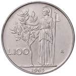 Repubblica Italiana. 100 lire 1963 Minerva. ... 