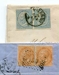 Lotto di 2 lettere - da Palermo 10 GEN 1864 ... 