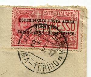 Lettera Posta Aerea Roma- Torino 27 MAG 1917 ... 