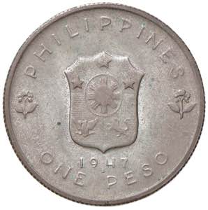 FILIPPINE. Repubblica. Peso 1947 S. AG (g ... 