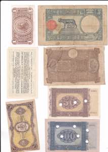 Lotto di 7 banconote: Africa Orientale 50 ... 