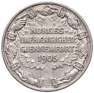 NORVEGIA. Haakon VII (1906-1957). 2 kroner ... 