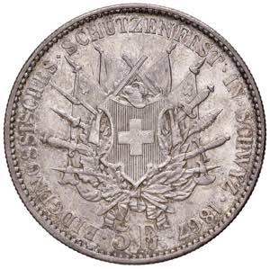 SVIZZERA. 5 Franchi 1867 Tiro Federale di ... 