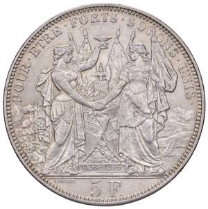 SVIZZERA. 5 Franchi 1876 Tiro Federale di ... 