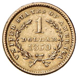 USA. Dollaro 1850. AU (g 1,67). KM 73.