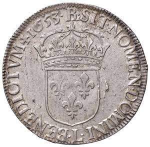 FRANCIA. Luigi XIV (1643-1715). Ecu 1653 L ... 