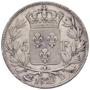 FRANCIA. Carlo X (1824-1830). 5 Franchi 1829 ... 