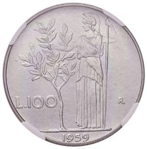 REPUBBLICA (dal 1946). 100 Lire 1959. AC. ... 
