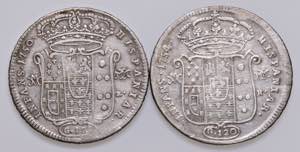 NAPOLI. Lotto di 2 monete: 120 Grana 1750 e ... 