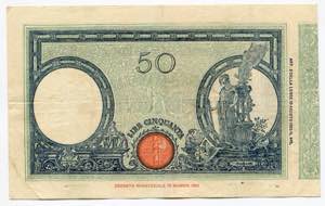 REGNO DITALIA. Banca dItalia. 50 lire ... 