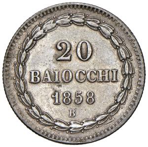 BOLOGNA. Pio IX (1846-1870). 20 Baiocchi ... 