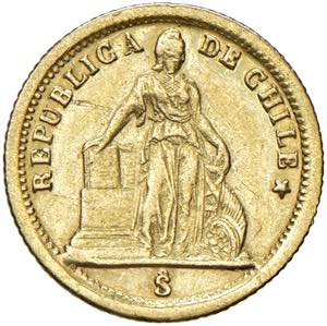 CILE. 1 peso 1860. AU (g ... 