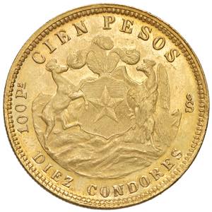 CILE. 100 Pesos 1926. AU (g 20,33). KM 170.