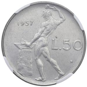 REPUBBLICA (dal 1946). 50 Lire 1957. AC. ... 