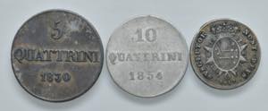 FIRENZE. Lotto di 3 monete. 1/2 Paolo 1857, ... 