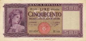 REPUBBLICA. 500 lire ... 