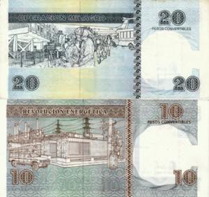 CUBA. Banco Central. 20 e 10 pesos 2006. ... 