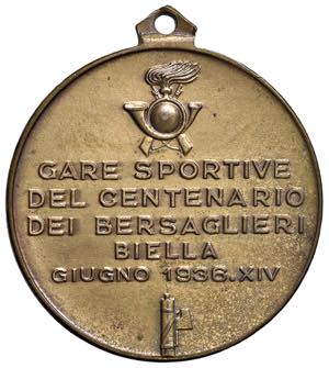 BIELLA. Giugno 1936 - Medaglia per le Gare ... 