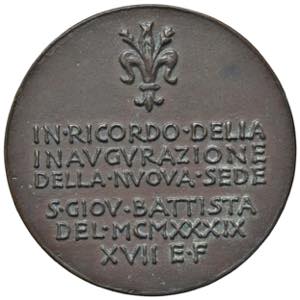 FIRENZE. XVII-1939. Medaglia San Giovanni ... 