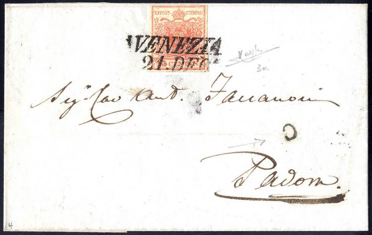 1850, 15 Cent. rosso, prima ... 