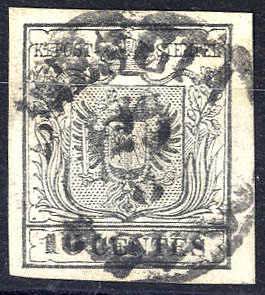 1850,  10 Cent. grigio argenteo, ... 