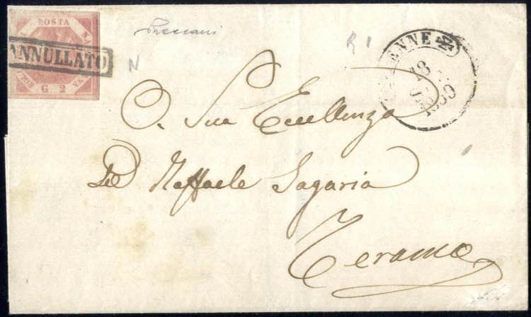 1859, lettera da Catignano per ... 
