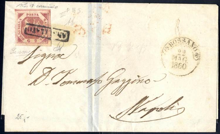 1860, lettera da Rossano il 22.5 ... 