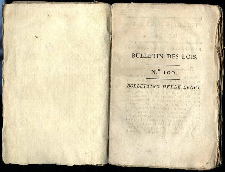 1806, BOLLETTINO DELLE LEGGI ... 