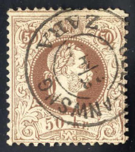 1874, 50 Kreuzer braun in LZ 12 ... 